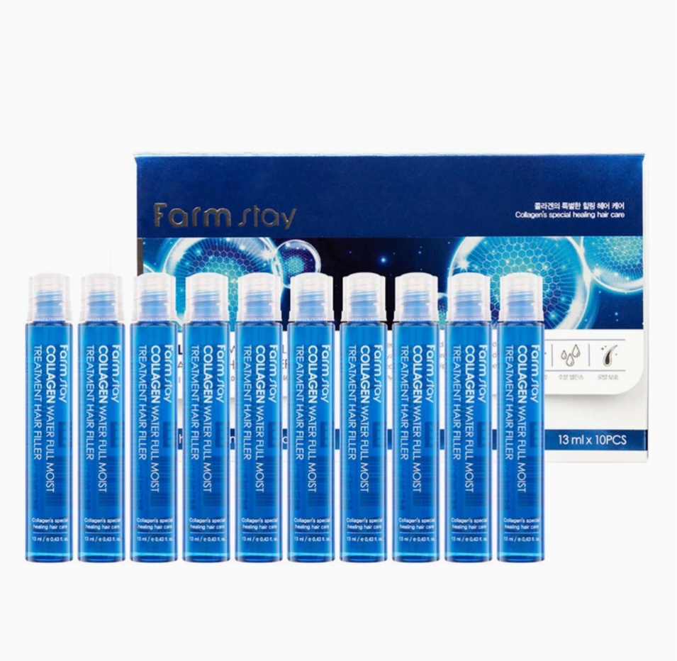 كولاجين امبولات فيلر للشعر ازرق 13 مل من فارم ستاي - Image 1