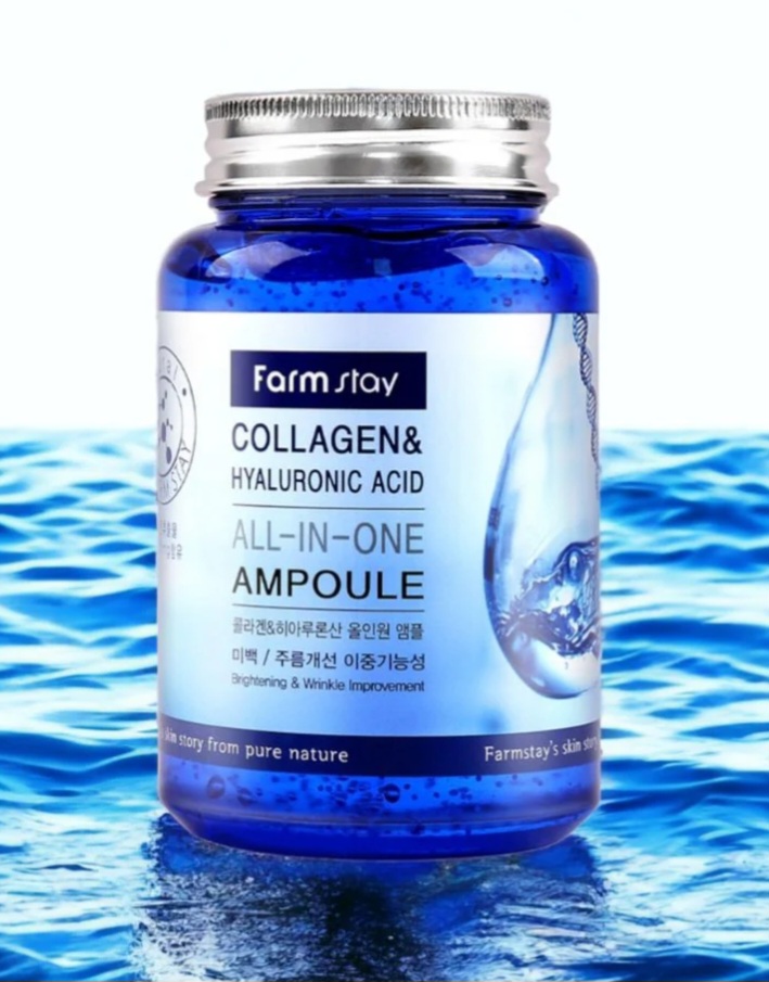 أمبولة جل الكولاجين البحري وحمض الهايلورونيك 250مل من فارم ستاي - Image 4