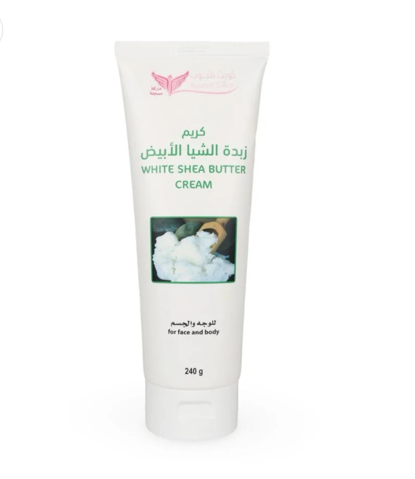 كريم زبدة الشيا الابيض للوجه والجسم 240g(كويت شوب) - Image 1