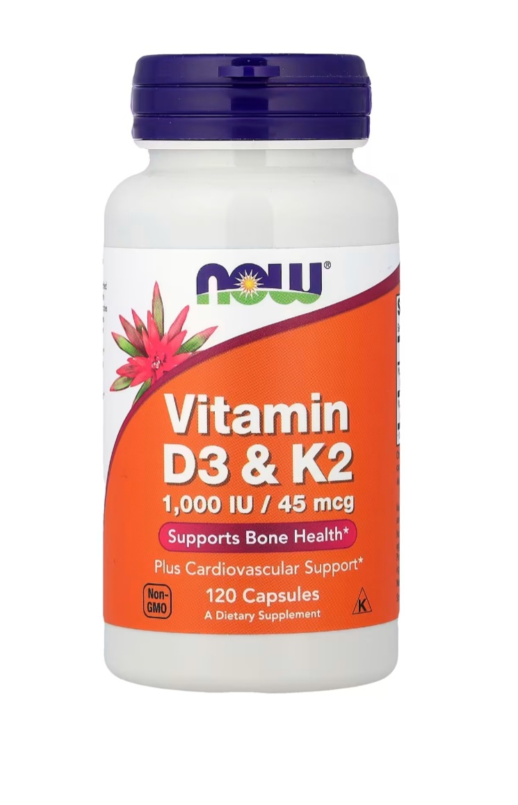 فيتامين دي3 وك2 من NOW - Image 1